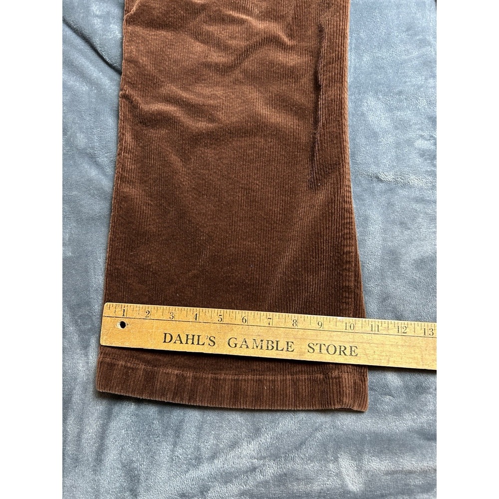 Gap Brown Corduroy Pants Womens 12 Tall Minimalist Normcore Stretch Wide Leg - Picture 2 of 14